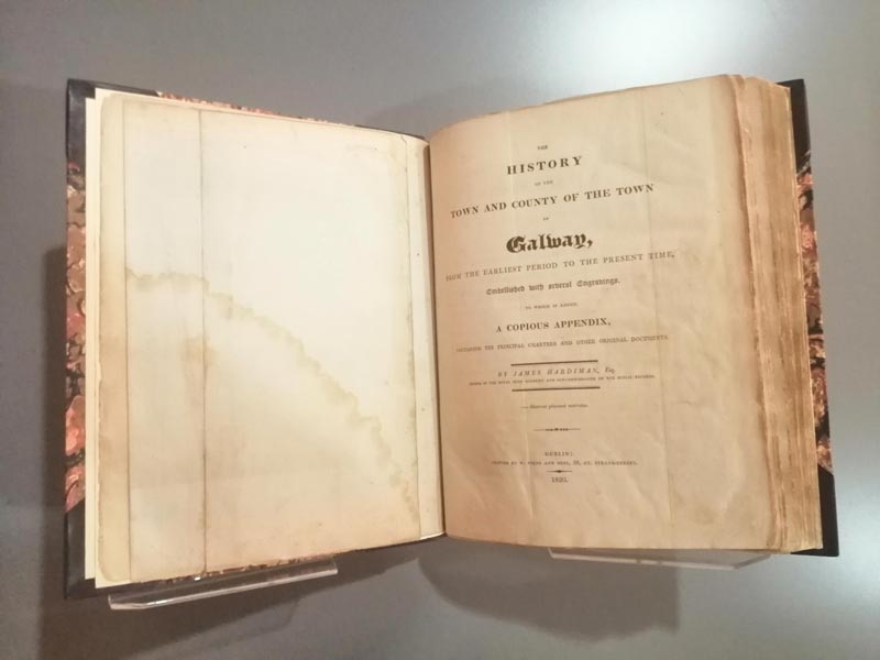 Original copy of James Hardiman’s ‘History of Galway’ published in 1820